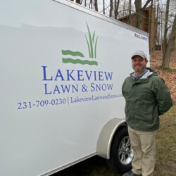 Lakeview Lawn & Snow Joe posed with trailer